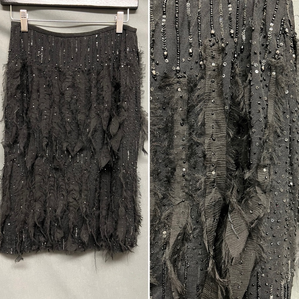 Douglas hannant skirt size 6 black beaded skirt party wear